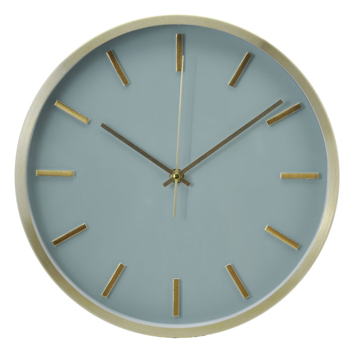 Reloj Redondo 3o Cm Gris Claro/dorado | Otros | decoracion